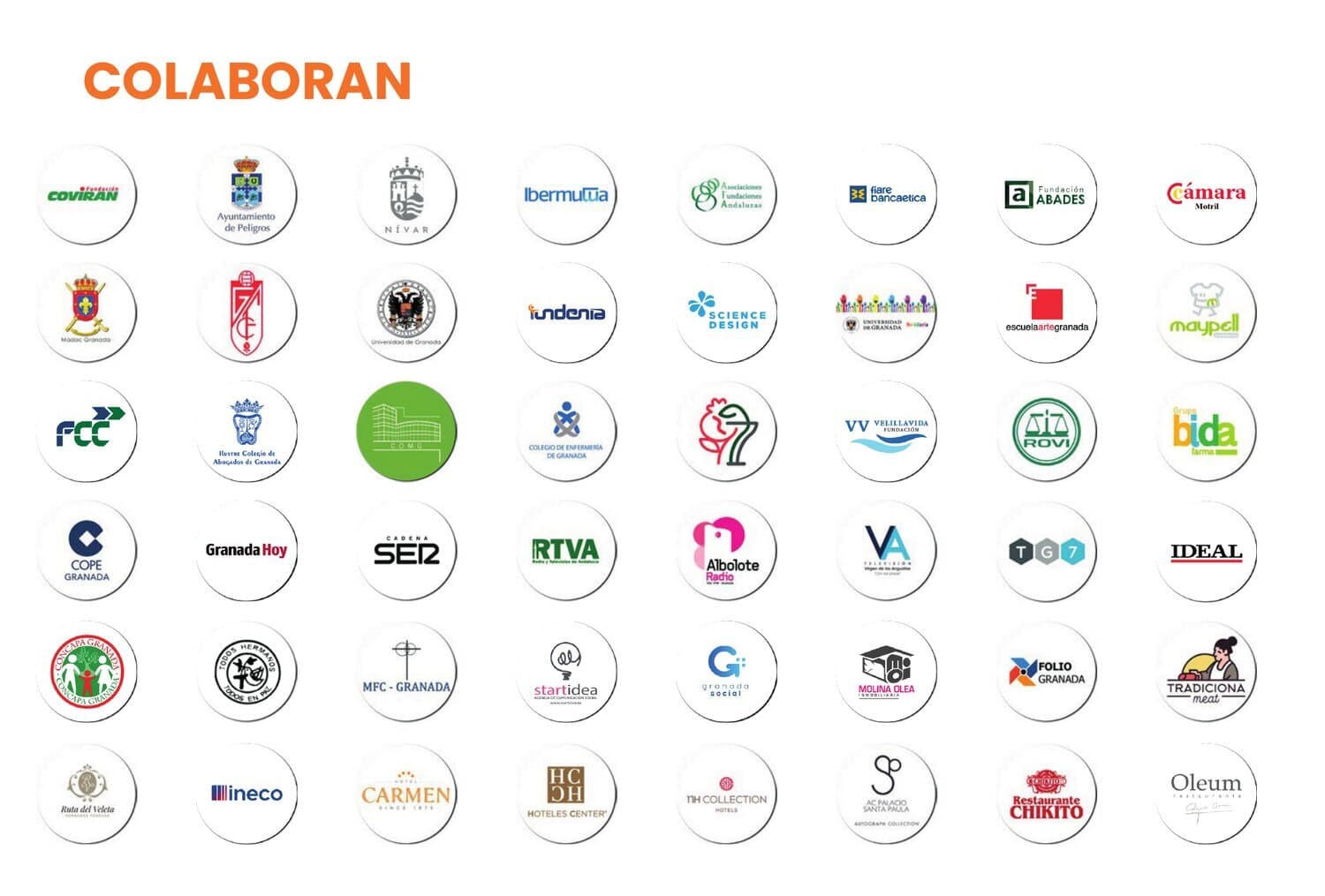 Entidades colaboradoras de Proyecto Hombre Granada